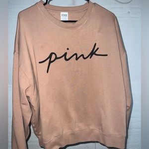Tan PINK sweatshirt